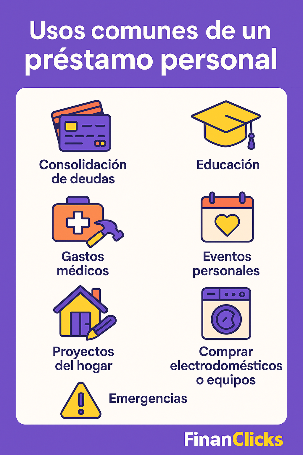 Usos comunes de un préstamo personal